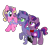 Size: 897x897 | Tagged: safe, artist:starryoak, princess skyla, oc, oc:prince(ss) quasimodo quartz, oc:princess royal beauty, changepony, hybrid, g4, interspecies offspring, offspring, parent:princess cadance, parent:queen chrysalis, parent:shining armor, parents:shining chrysalis, parents:shiningcadance, simple background, transparent background