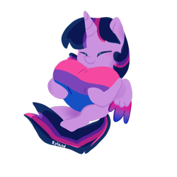 Size: 1500x1500 | Tagged: safe, artist:ryano-0, twilight sparkle, alicorn, pony, g4, bilight sparkle, bisexual pride flag, colored wings, colored wingtips, eyes closed, female, heart, pride, pride flag, simple background, solo, transparent background, twilight sparkle (alicorn)