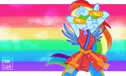 Size: 1290x774 | Tagged: safe, artist:heveagoodday, rainbow dash, equestria girls, g4, my little pony equestria girls: legend of everfree, animated at source, crystal guardian, female, ponied up, solo