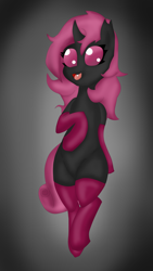 Size: 2160x3840 | Tagged: safe, artist:sykoart, oc, oc only, oc:idem, changeling, changeling oc, cute, cuteling, female, gradient background, high res, holeless, pink changeling, solo