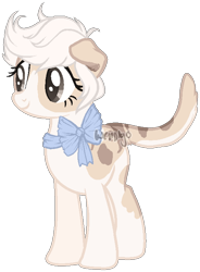 Size: 546x743 | Tagged: safe, artist:skulifuck, oc, oc only, cat, cat pony, original species, base used, bowtie, eyelashes, simple background, smiling, solo, transparent background