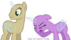 Size: 1114x623 | Tagged: safe, artist:pastel-pocky, oc, oc only, alicorn, pony, alicorn oc, annoyed, base, duo, eyelashes, facehoof, female, horn, looking back, male, mare, open mouth, simple background, stallion, transparent background, wings