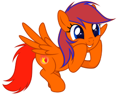 Size: 3700x2900 | Tagged: safe, artist:alfury, oc, oc only, pegasus, pony, base used, excited, female, flying, happy, high res, mare, simple background, smiling, solo, starry eyes, tomboy, transparent background, wingding eyes