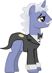 Size: 2073x2893 | Tagged: safe, artist:serginh, earl grey, earth pony, pony, g4, sweet and elite, clothes, high res, simple background, solo, transparent background, tuxedo