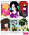 Size: 2016x2408 | Tagged: safe, artist:realstripespage, big macintosh, oc, oc:limus, earth pony, gem (race), human, pony, raccoon, anthro, g4, :o, anthro with ponies, avatar the last airbender, bedroom eyes, boa hancock, breasts, bust, clothes, crossover, ear piercing, female, hairband, high res, magician's quest, male, non-mlp oc, one piece, open mouth, parasoul, piercing, six fanarts, skullgirls, stallion, steven universe, straw in mouth, toph bei fong, unshorn fetlocks, whitney (magician's quest)