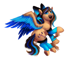 Size: 3750x3102 | Tagged: safe, artist:misstwipietwins, oc, oc only, oc:blueberry parfait, pegasus, pony, commission, high res, solo