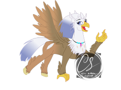 Size: 2847x2106 | Tagged: safe, artist:johnathon-matthews, oc, oc only, oc:silver quill, classical hippogriff, hippogriff, g4, high res, mount aris, obtrusive watermark, redesign, simple background, solo, transparent background, watermark