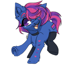 Size: 2023x1830 | Tagged: safe, artist:missclaypony, oc, oc only, oc:lana, earth pony, pony, clothes, female, mare, nose piercing, nose ring, piercing, simple background, socks, solo, transparent background