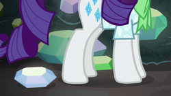 Size: 1920x1080 | Tagged: safe, screencap, rarity, pony, dragon dropped, g4, female, gem, gem cave, legs, pictures of legs, solo