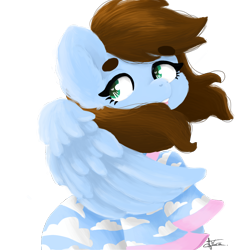 Size: 2000x2000 | Tagged: safe, artist:minty joy, oc, oc only, pegasus, pony, chibi, clothes, cute, digital art, digital painting, high res, kimono (clothing), painting, semi-realistic, simple background, solo, transparent background, wind