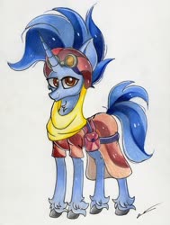 Size: 2443x3229 | Tagged: safe, artist:luxiwind, hoo'far, pony, saddle arabian, unicorn, g4, high res, male, solo, traditional art