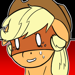 Size: 500x500 | Tagged: safe, artist:korencz11, applejack, earth pony, pony, g4, emote, female, solo