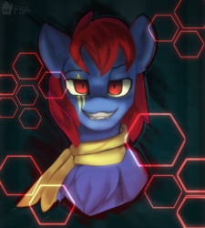 Size: 2700x3000 | Tagged: safe, artist:freak-side, oc, oc only, earth pony, pony, bust, evil genius, high res, solo