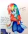 Size: 2248x2720 | Tagged: safe, artist:liaaqila, rainbow dash, equestria girls, g4, barefoot, computer, coronavirus, covid-19, feet, high res, laptop computer, quarantine, self-isolation, solo, traditional art