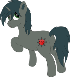 Size: 1341x1472 | Tagged: safe, artist:da random, derpibooru exclusive, oc, oc only, oc:da random, pony, unicorn, cutie mark, ear fluff, simple background, solo, transparent background, wingding eyes