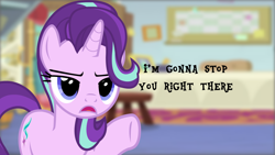 Size: 1920x1080 | Tagged: safe, artist:mrvector, derpibooru exclusive, starlight glimmer, pony, unicorn, g4, female, i'm gonna stop you right there, mare, meme, reaction image, solo