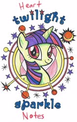 Size: 1839x2931 | Tagged: safe, artist:buttercupsaiyan, derpibooru exclusive, twilight sparkle, horse, unicorn, g4, female, markers, recolor, solo, traditional art, unicorn twilight