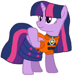 Size: 920x963 | Tagged: safe, artist:徐詩珮, twilight sparkle, alicorn, pony, series:sprglitemplight diary, series:sprglitemplight life jacket days, series:springshadowdrops diary, series:springshadowdrops life jacket days, g4, alternate universe, base used, chase (paw patrol), clothes, cute, equestria girls outfit, lifejacket, paw patrol, simple background, transparent background, twilight sparkle (alicorn)