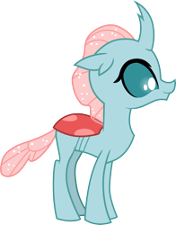 Size: 3000x3829 | Tagged: safe, artist:cloudy glow, ocellus, changedling, changeling, a horse shoe-in, g4, .ai available, cute, diaocelles, female, high res, simple background, smiling, solo, transparent background, vector