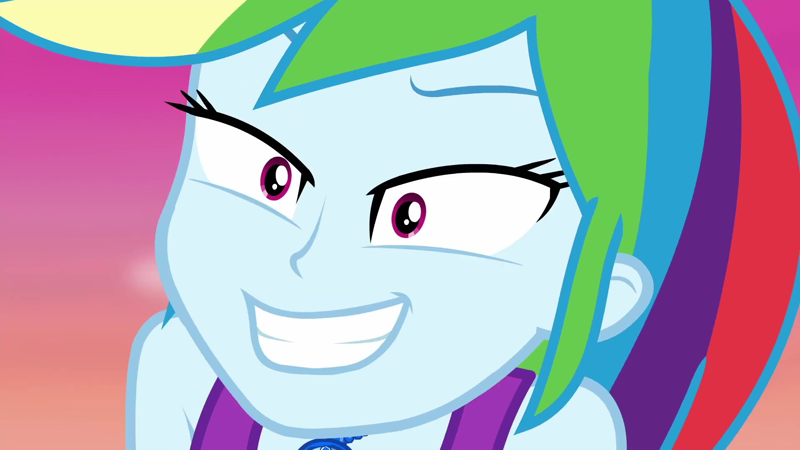 2326467 - safe, screencap, rainbow dash, equestria girls, equestria girls  series, wake up!, spoiler:choose your own ending (season 2), spoiler:eqg  series (season 2), close-up, extreme close up, faic, female, geode of super