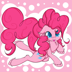 Size: 2500x2500 | Tagged: safe, artist:rurihal, pinkie pie, earth pony, pony, g4, chest fluff, high res, tongue out