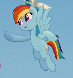 Size: 412x437 | Tagged: safe, screencap, rainbow dash, pony, g4, my little pony: the movie, cropped, female, flying, solo, wings