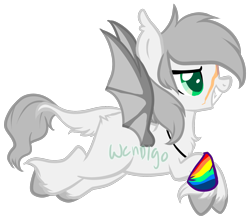 Size: 1810x1590 | Tagged: safe, artist:skulifuck, oc, oc only, oc:arctic fluff, bat pony, pony, background removed, bat pony oc, bat wings, chest fluff, grin, jewelry, leonine tail, necklace, scar, simple background, smiling, solo, transparent background, unshorn fetlocks, wings
