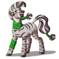 Size: 3300x3300 | Tagged: safe, artist:jack-pie, oc, oc only, oc:zakyla, pony, zebra, happy, high res, male, nose piercing, open mouth, piercing, simple background, solo, stallion, stripes, transparent background, zebra oc