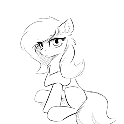 Size: 512x512 | Tagged: artist needed, safe, earth pony, pony, black and white, grayscale, monochrome, solo