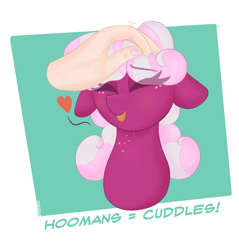 Size: 2100x2200 | Tagged: safe, artist:jazzka, oc, oc only, oc:comet, human, pegasus, pony, adorable face, blushing, bust, cuddling, cute, female, female focus, filly, floppy ears, freckles, hand, happy, heart, high res, human on pony petting, human on pony snuggling, interspecies, mare, mlem, pegasus oc, petting, scratching, silly, simple background, simple shading, smiling, snuggling, solo focus, tongue out