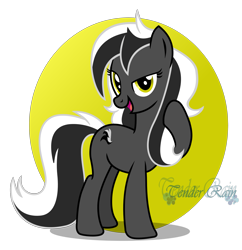 Size: 4091x4223 | Tagged: safe, artist:tenderrain-art, oc, oc only, oc:lili, earth pony, pony, skunk, skunk pony, absurd resolution, female, mare, simple background, solo, transparent background