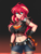 Size: 1145x1500 | Tagged: safe, artist:ciderpunk, sunset shimmer, human, equestria girls, g4, belly button, belt, big breasts, breasts, busty sunset shimmer, clothes, cyberpunk, female, fishnet clothing, fishnet stockings, gloves, hand on hip, human coloration, humanized, jacket, looking at you, midriff, sexy, shorts, smiling, solo, sultry pose, teenager