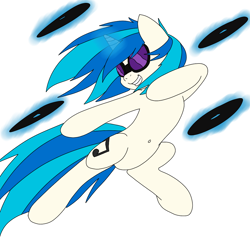 Size: 1024x1024 | Tagged: safe, artist:artponie, dj pon-3, vinyl scratch, pony, unicorn, fighting is magic, g4, 2015, epic, female, mare, pose, record, simple background, solo, white background