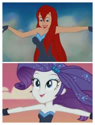 Size: 3106x4096 | Tagged: safe, artist:brerdaniel, edit, edited screencap, screencap, rarity, equestria girls, g4, my little pony equestria girls: better together, the other side, 1000 hours in ms paint, ariel, disney princess, the little mermaid