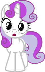 Size: 304x484 | Tagged: safe, artist:leandrovalhalla, sweetie belle, pony, unicorn, g4, female, filly, quality, simple background, solo