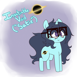 Size: 2500x2500 | Tagged: safe, artist:fullmetalpikmin, oc, oc:insatiable void, pony, unicorn, female, glasses, high res, reference sheet