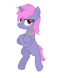 Size: 2065x2700 | Tagged: dead source, safe, artist:alfury, artist:starshade, oc, oc only, oc:samantha mosely, pony, unicorn, commissioner:wafertwo, female, gem, high res, jewelry, mare, necklace, simple background, solo, transparent background
