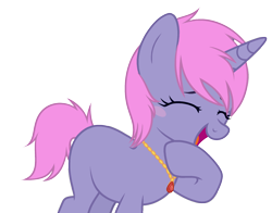 Size: 2300x1800 | Tagged: safe, artist:alfury, oc, oc only, pony, unicorn, female, gem, jewelry, mare, necklace, simple background, solo, transparent background