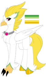 Size: 1104x1825 | Tagged: safe, artist:melodytheartpony, oc, oc only, hippogriff, amulet, cute, fluffy, jewelry, markings, pride flag, simple background, solo, transparent background