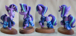Size: 6527x3132 | Tagged: safe, artist:h1ppezz, starlight glimmer, pony, unicorn, g4, absurd resolution, clothes, craft, female, irl, jacket, mare, photo, sculpture, socks, solo, striped socks, traditional art