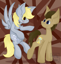 Size: 1700x1800 | Tagged: safe, artist:sunnypaw121, derpy hooves, doctor whooves, time turner, earth pony, pegasus, pony, g4