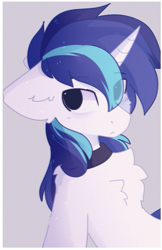 Size: 615x951 | Tagged: safe, artist:php146, shining armor, pony, g4, bust, fluffy, leash, male, portrait, solo, stallion