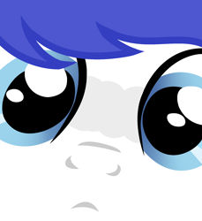 Size: 1750x1910 | Tagged: safe, artist:isaac_pony, oc, oc only, oc:isaac pony, earth pony, pony, blue eyes, blue mane, close-up, cute, extreme close-up, light skin, looking at you, male, pony face, solo, vector