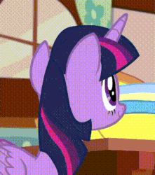 Size: 331x374 | Tagged: safe, screencap, twilight sparkle, alicorn, pony, g4, secrets and pies, animated, cropped, female, solo, twilight sparkle (alicorn)