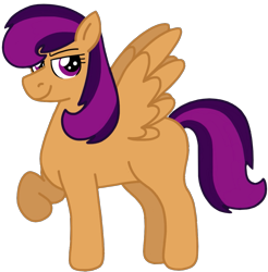 Size: 1071x1087 | Tagged: safe, artist:kindheart525, oc, oc only, oc:thunderclap, pegasus, pony, kindverse, female, filly, offspring, parent:rumble, parent:scootaloo, parents:rumbloo, raised hoof, simple background, solo, transparent background