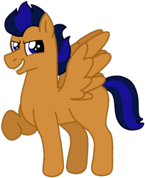 Size: 912x1119 | Tagged: safe, artist:kindheart525, oc, oc only, oc:motocross, pegasus, pony, kindverse, colt, male, next generation, offspring, parent:rumble, parent:scootaloo, parents:rumbloo, raised hoof, simple background, solo, transparent background