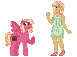 Size: 2048x1536 | Tagged: safe, artist:hazardous-andy, artist:kindheart525, oc, oc only, oc:sheltering hooves, human, pegasus, kindverse, equestria girls, g4, equestria girls-ified, offspring, parent:big macintosh, parent:fluttershy, parents:fluttermac