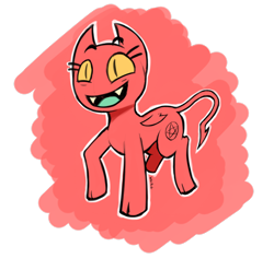 Size: 2814x2652 | Tagged: safe, artist:wild-thunder06, oc, oc only, oc:satina, demon, demon pony, original species, pony, female, high res, ponified, simple background, solo, transparent background