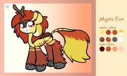 Size: 2560x1536 | Tagged: dead source, safe, artist:php142, oc, oc only, oc:mystic fire, hybrid, hybrid oc, reference sheet