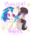 Size: 1056x1200 | Tagged: safe, artist:reonletaviio, dj pon-3, octavia melody, vinyl scratch, earth pony, pony, unicorn, g4, bowtie, bust, chest fluff, cute, duo, ear fluff, female, fluffy, looking at each other, mare, simple background, stars, white background